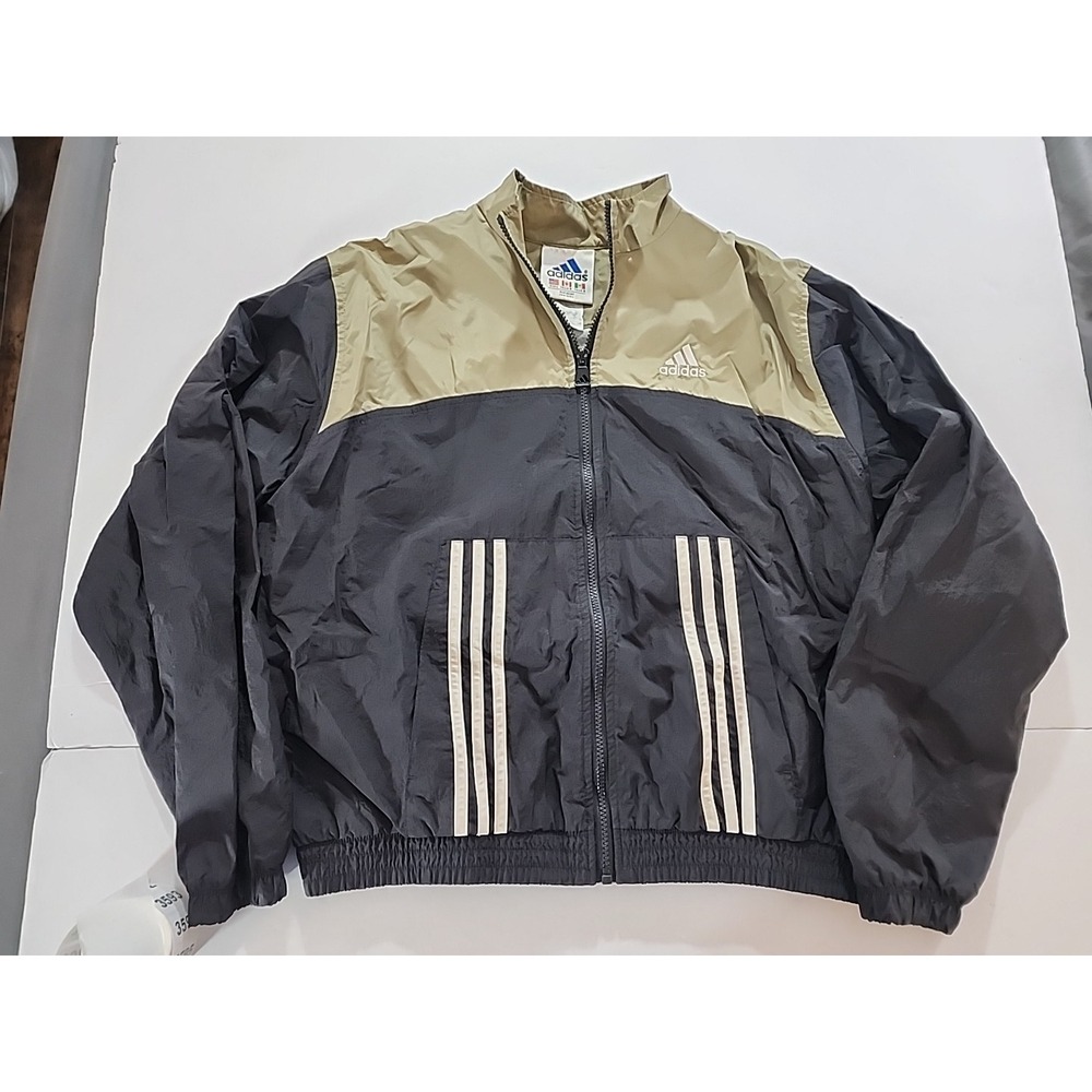 Vintage Adidas Wind Breaker Track Full Zip Lined Jacket Size Large‎ L
